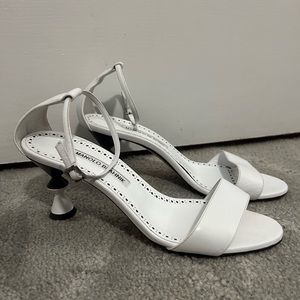 Manila Blahnik Kitten Heel Sandal